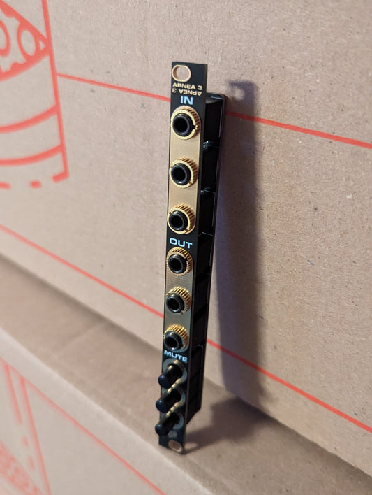 Herzlich Apnea 3 - 2hp Passive Performance Mute for Eurorack and modular systems, audio and CV